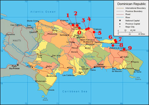 Dominican Republic Coastal Paradise Map